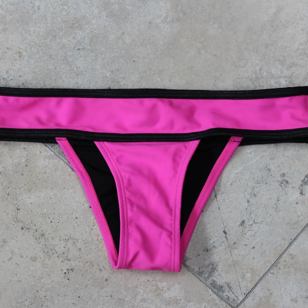 Pink Cheeky Swim Bottoms